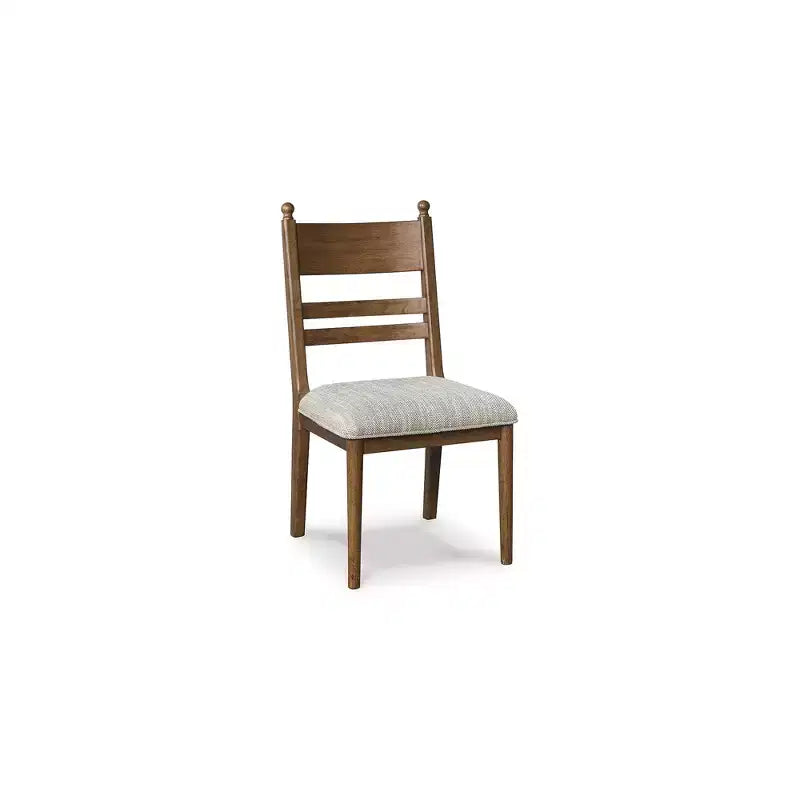 Signature Design by Ashley Chadworth – Chaises de salle à manger capitonnées, lot de 2, cadre en bois marron avec siège en polyester