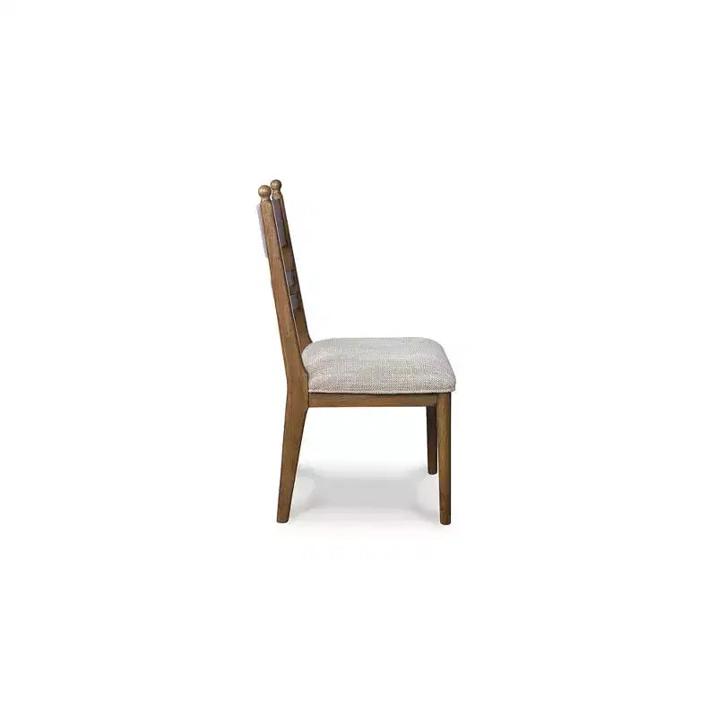 Signature Design by Ashley Chadworth – Chaises de salle à manger capitonnées, lot de 2, cadre en bois marron avec siège en polyester