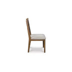 Signature Design by Ashley Chadworth – Chaises de salle à manger capitonnées, lot de 2, cadre en bois marron avec siège en polyester