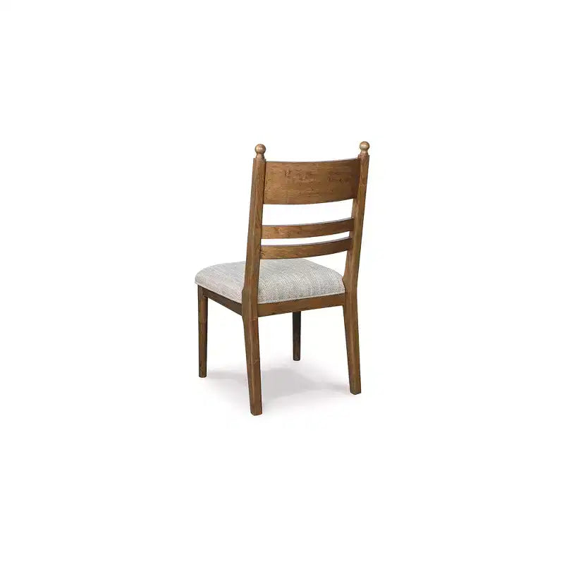 Signature Design by Ashley Chadworth – Chaises de salle à manger capitonnées, lot de 2, cadre en bois marron avec siège en polyester