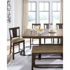 Tabourets de bar Signature Design by Ashley Sharlander, lot de 2, finition marron clair et marron foncé