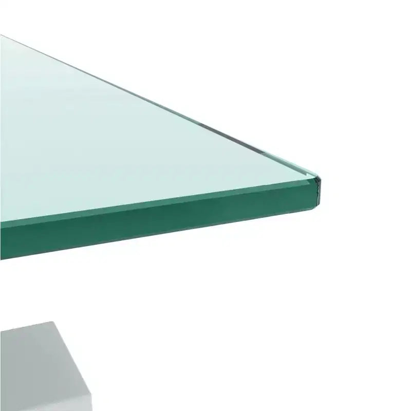 Table basse rectangulaire en verre, table basse transparente avec espace de rangement double couche, tube en métal, table d'appoint moderne du milieu du siècle pour salon