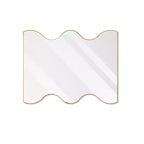 Miroir Moderne à Cadre Métallique - 30x35 Pouces, Design à Bord Courbé, Options de Montage Double - Idéal pour la Décoration du Salon et de l'Entrée