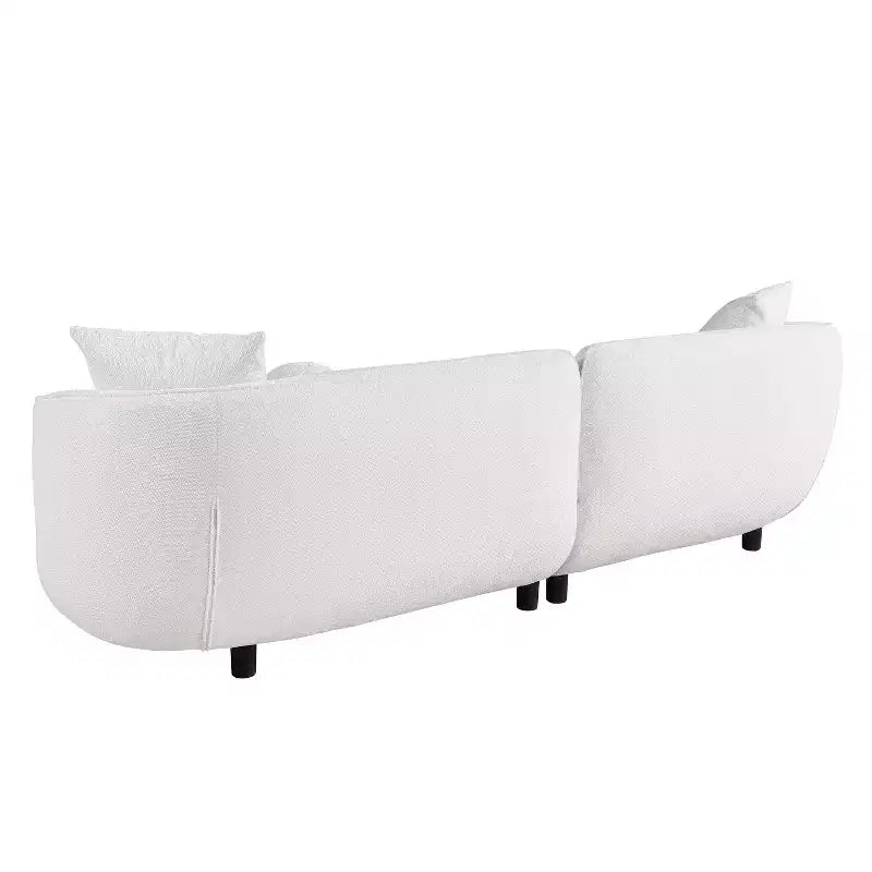 Canapé rond Probe Hues de 89 pouces, canapé rembourré de style moderne à 3 places avec 2 oreillers