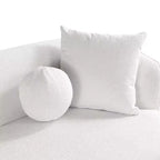 Canapé rond Probe Hues de 89 pouces, canapé rembourré de style moderne à 3 places avec 2 oreillers
