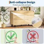 Commode à 6 tiroirs pour chambre à coucher, commode en bois moderne de 120 cm de large avec grand espace de rangement en bois, commode pour salon, couloir