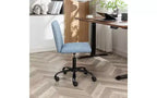 Chaise de bureau ergonomique pivotante à 360° TUYOHW, réglable en hauteur, en tissu, avec rembourrage en mousse épaisse et base métallique robuste