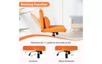 Chaise pivotante moderne en lin TUYOHW, chaise de bureau ergonomique, chaise de bureau à domicile réglable en hauteur, chaise polyvalente sans accoudoirs avec roulettes