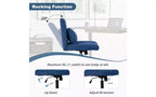 Chaise pivotante moderne en lin TUYOHW, chaise de bureau ergonomique, chaise de bureau à domicile réglable en hauteur, chaise polyvalente sans accoudoirs avec roulettes