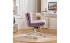 Chaise de bureau ergonomique TUYOHW en peluche fausse alpaga, chaise de bureau à domicile avec siège large de 67 cm, chaise pivotante réglable avec base en métal