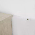 Meuble TV TUYOHW pour téléviseurs jusqu'à 65 pouces, console multimédia de style ferme avec contours en fausse pierre empilée et étagères ouvertes