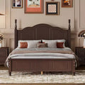 GDFStudio Lucinda Retro Wooden Platform Bed with Headboard
