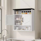 Armoire murale de salle de bain - Armoire à pharmacie avec portes coulissantes et étagère réglable - Armoire murale pour salle de bain, cuisine, buanderie, entrée
