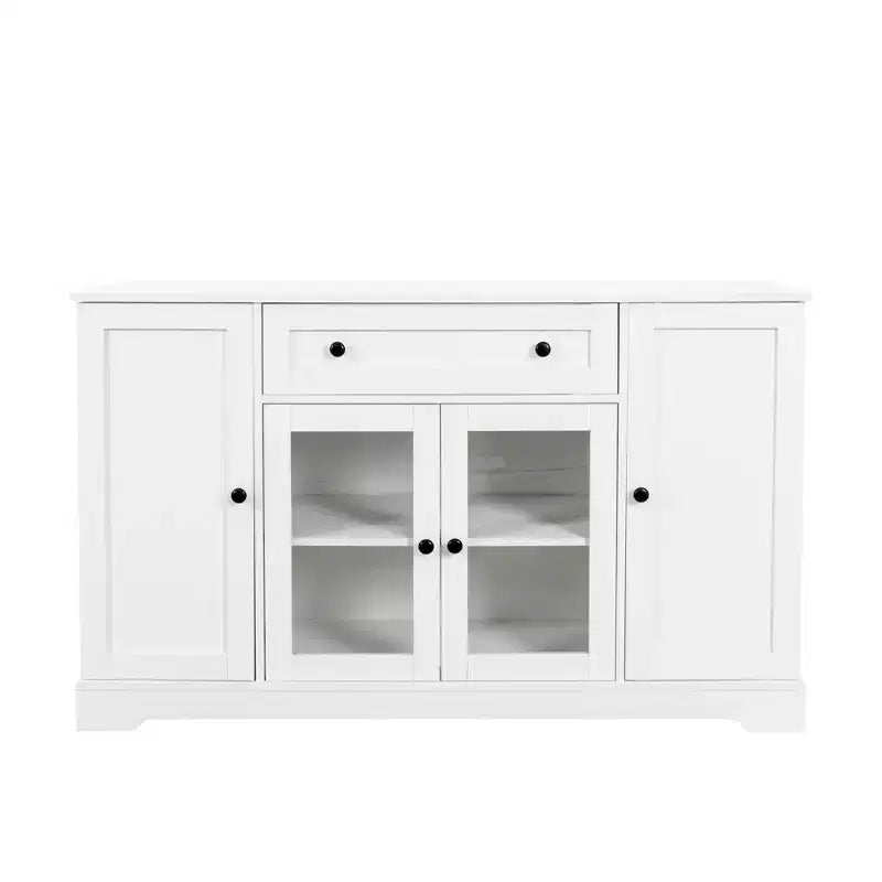 Buffet de ferme avec rangement, meuble de rangement de cuisine avec tiroir et étagères réglables pour salon et couloir