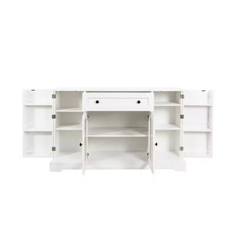 Buffet de ferme avec rangement, meuble de rangement de cuisine avec tiroir et étagères réglables pour salon et couloir