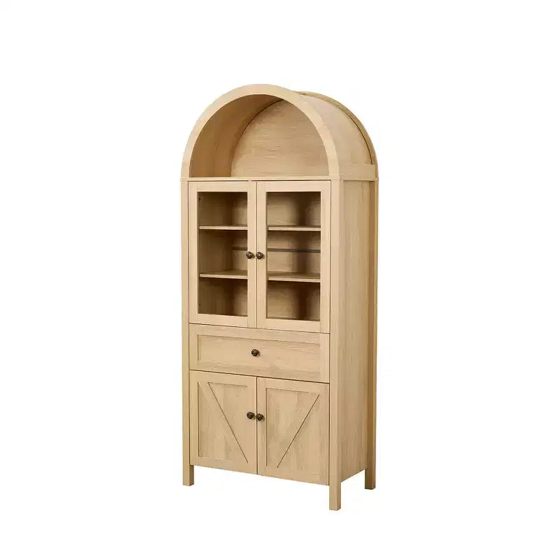 Armoire de cuisine vintage Zeus & Ruta 71.65 avec étagères réglables, rangement multifonctionnel