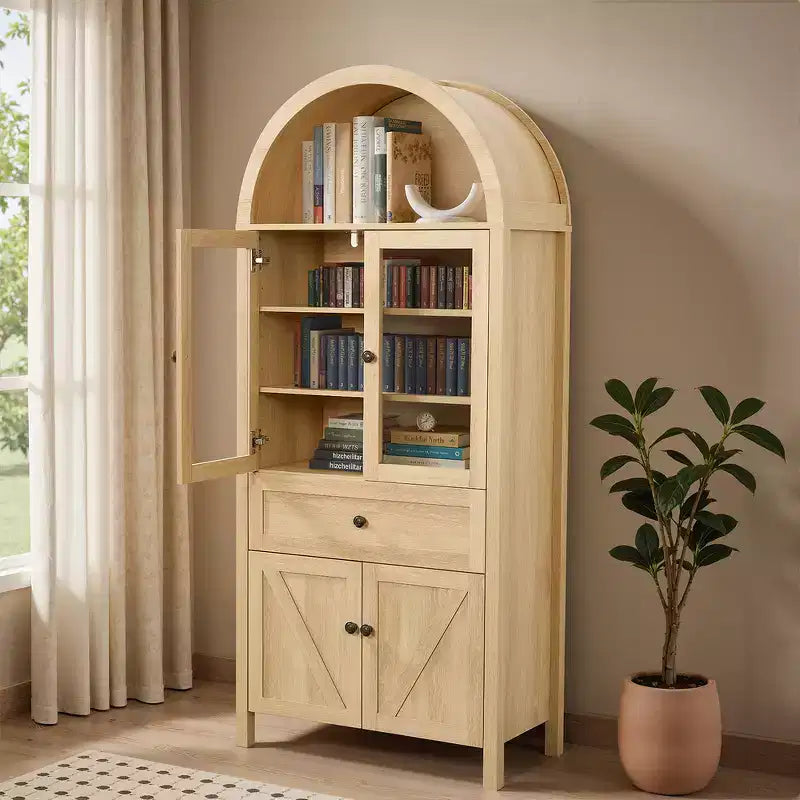 Armoire de cuisine vintage Zeus & Ruta 71.65 avec étagères réglables, rangement multifonctionnel