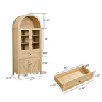 Armoire de cuisine vintage Zeus & Ruta 71.65 avec étagères réglables, rangement multifonctionnel