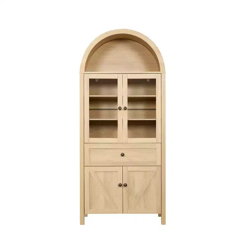 Armoire de cuisine vintage Zeus & Ruta 71.65 avec étagères réglables, rangement multifonctionnel