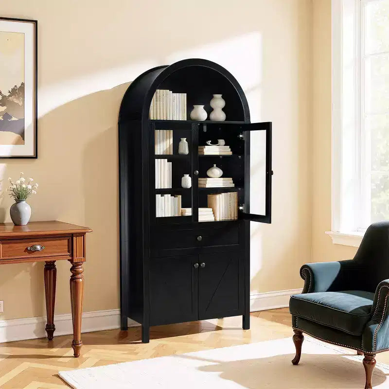 Armoire de cuisine vintage Zeus & Ruta 71.65 avec étagères réglables, rangement multifonctionnel