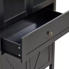 Armoire de cuisine vintage Zeus & Ruta 71.65 avec étagères réglables, rangement multifonctionnel