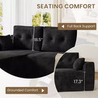 Canapé sectionnel modulaire de 267 cm avec assise profonde, canapé sectionnel Cloud avec méridienne surdimensionnée, canapé-lit sans assemblage requis pour salon et chambre