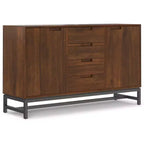 Hampshire SOLID WOOD 60 inch Wide Rectangle Traditional Sideboard Buffet in Antique White