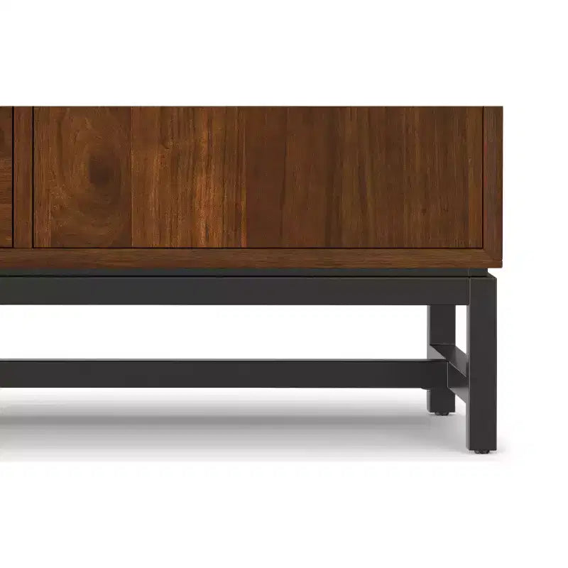 Buffet traditionnel rectangulaire de 152 cm de large en bois massif Hampshire, blanc antique