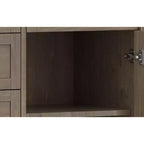 Cantina Bois massif 54 pouces de large Buffet rectangulaire de style transitionnel Marron fumé