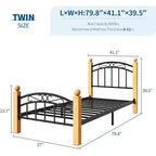 Cadre de lit Queen Size avec tête de lit, sommier plateforme avec support en lattes de bois, pas besoin de sommier tapissier, sommeil sans bruit, espace de rangement sous le lit