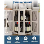 Étagère d'angle de cuisine à 4 niveaux, armoire autoportante pliable, étagère de rangement industrielle en métal et bois pour petits espaces, salon et cuisine