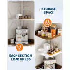 Étagère d'angle de cuisine à 4 niveaux, armoire autoportante pliable, étagère de rangement industrielle en métal et bois pour petits espaces, salon et cuisine