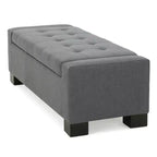 Banc ottoman de rangement Zeus & Ruta Gray pour salon, bureau et chambre à coucher