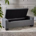 Banc ottoman de rangement Zeus & Ruta Gray pour salon, bureau et chambre à coucher