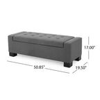 Banc ottoman de rangement Zeus & Ruta Gray pour salon, bureau et chambre à coucher