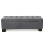 Banc ottoman de rangement Zeus & Ruta Gray pour salon, bureau et chambre à coucher