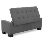 Banc ottoman de rangement Zeus & Ruta Gray pour salon, bureau et chambre à coucher