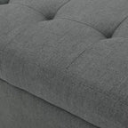 Banc ottoman de rangement Zeus & Ruta Gray pour salon, bureau et chambre à coucher