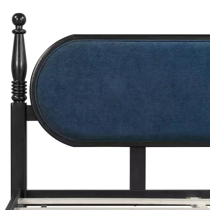 Cadre de lit rembourré moderne en bois d'hévéa Sophie Christopher Knight Home