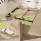 Table à manger ronde extensible COZONY, design ovale moderne avec rallonges amovibles pour 4 à 8 personnes, cuisine, salle à manger, salon