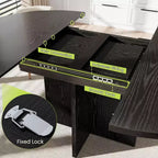 Table à manger ronde extensible COZONY, design ovale moderne avec rallonges amovibles pour 4 à 8 personnes, cuisine, salle à manger, salon