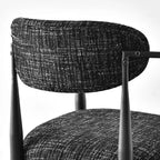 Lot de 4 tabourets de bar rembourrés modernes à hauteur de comptoir avec pieds coniques en métal noir, assise spacieuse pour îlot de cuisine ou bar à la maison-Panipeachy