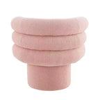 Fauteuil d'appoint en polaire peluche TUYOHW, chaise pivotante de salon avec dossier rond en forme de tonneau, base robuste, fauteuil pivotant pour salon, chambre à coucher.