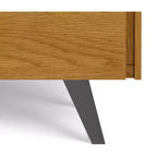 Meuble de rangement moyen Mitchell, 99 cm de large, en bois massif, style industriel moderne