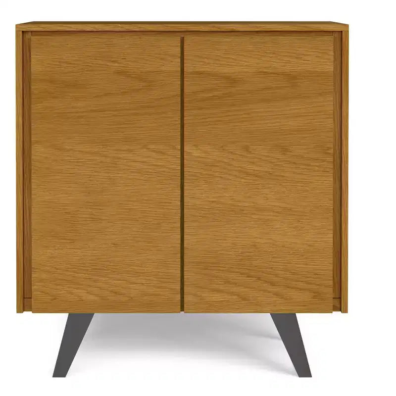 Meuble de rangement moyen Mitchell, 99 cm de large, en bois massif, style industriel moderne