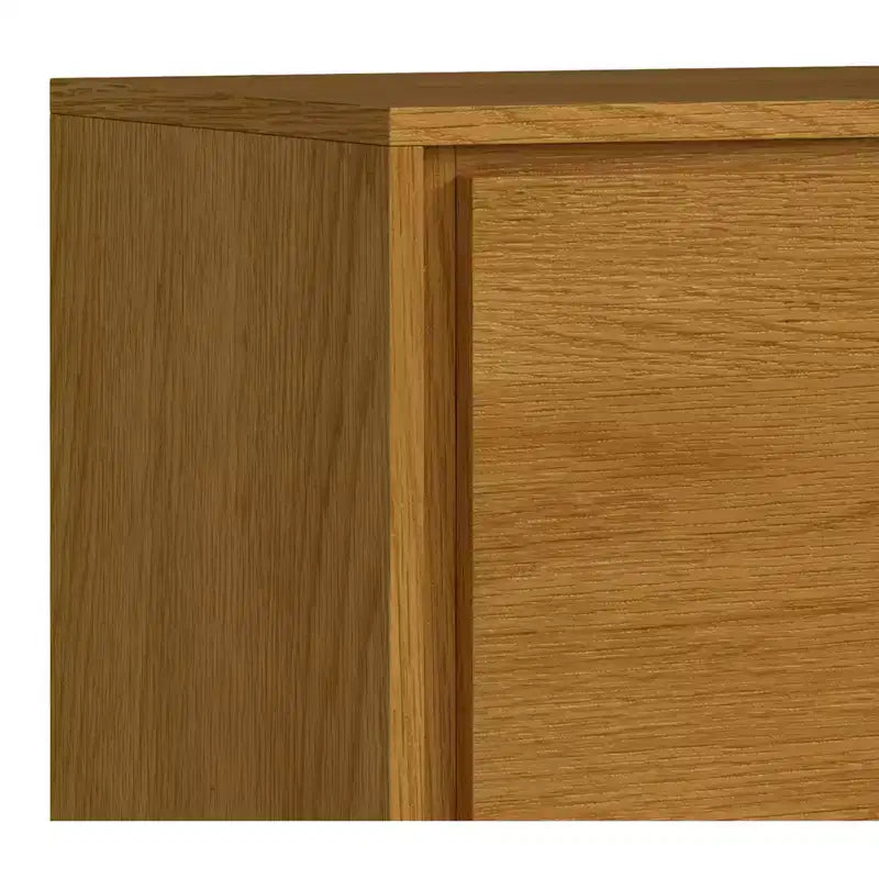 Meuble de rangement moyen Mitchell, 99 cm de large, en bois massif, style industriel moderne