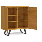 Meuble de rangement moyen Mitchell, 99 cm de large, en bois massif, style industriel moderne