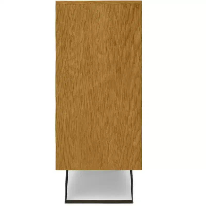Meuble de rangement moyen Mitchell, 99 cm de large, en bois massif, style industriel moderne