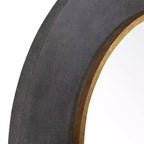 Miroir mural rond Uttermost Saul Charcoal Concrete 30