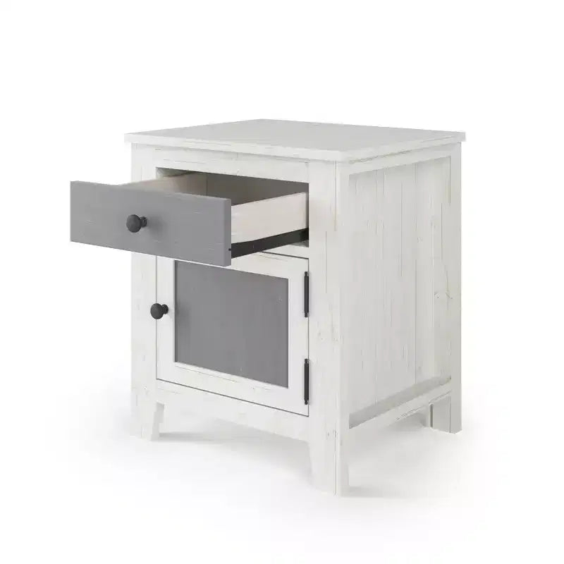 Table de chevet Child Craft Ocean Grove à 1 tiroir pour chambre de bébé ou chambre à coucher, grand tiroir de rangement, fabriquée en pin robuste, finition non toxique et sans danger pour les bébés
